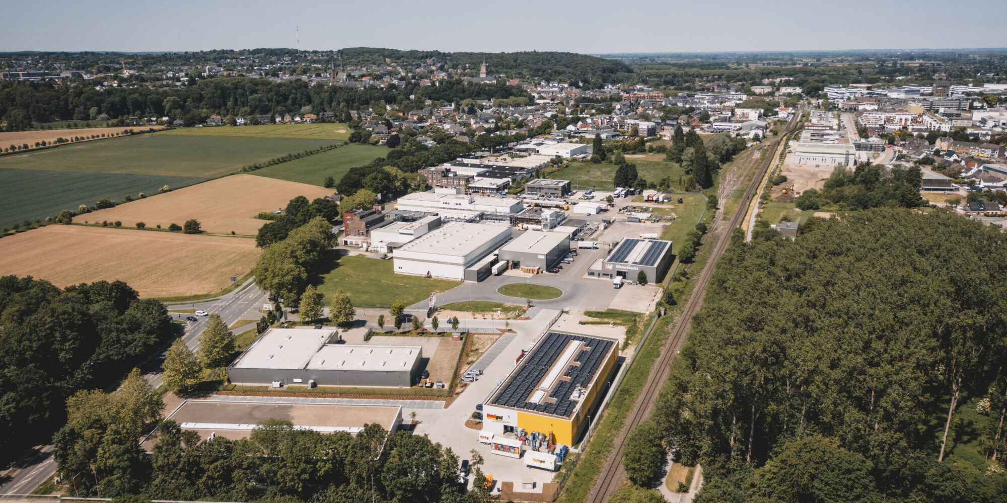 Drohnenaufnahme Gewerbegebiet Kleve